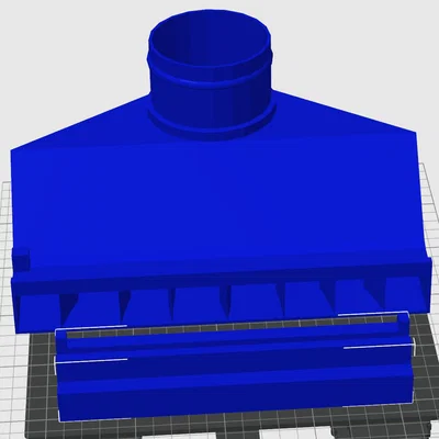 Bộ đầu chuyển thoát khí 4 inch cho máy in 3D gắn cửa sổ