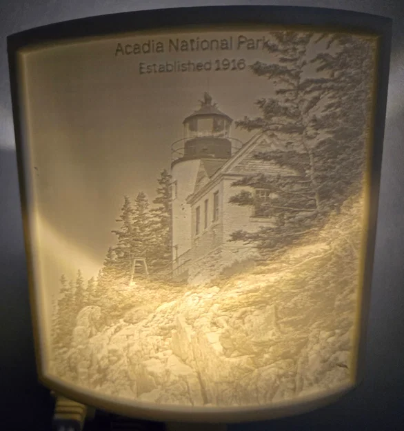Lithophane đèn ngủ Acadia National Park (Bar Harbor Lighthouse) - Image 1