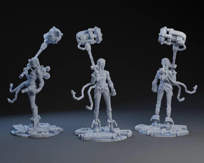 Mô hình 3D Jinx trong series Arcane - Chi tiết và sống động - Image 1