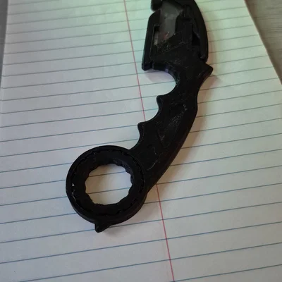 Mô hình dao Karambit GRZ xoay mượt với ổ bi PIP (Print-in-Place)