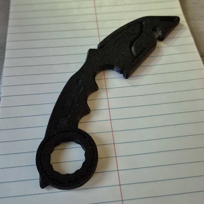 Mô hình dao Karambit GRZ xoay mượt với ổ bi PIP (Print-in-Place)