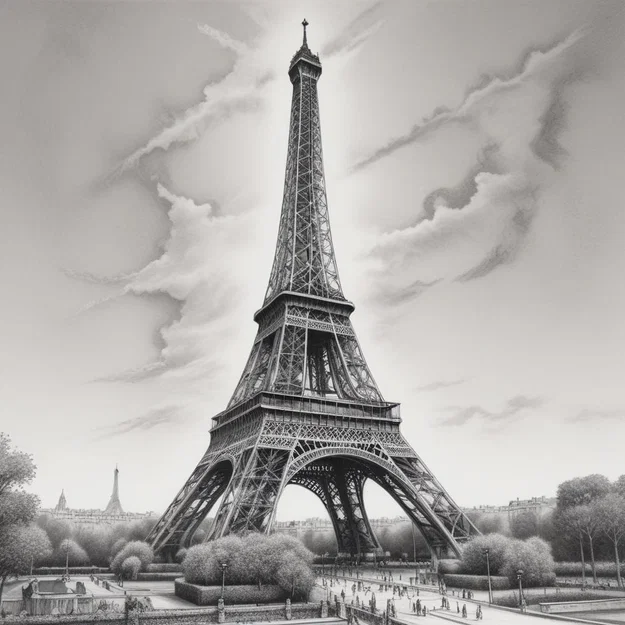 Hueforge Eifeltower Wallart – Tranh treo tường - Image 1