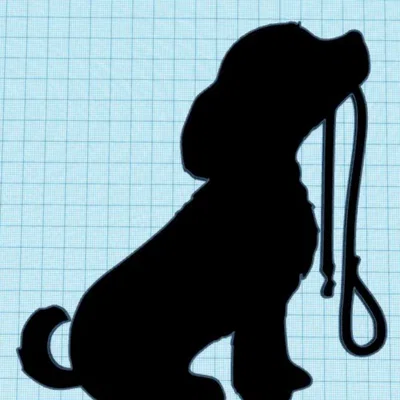 Mô hình trang trí tường hình chú cún (Puppy Wall Art) in 3D