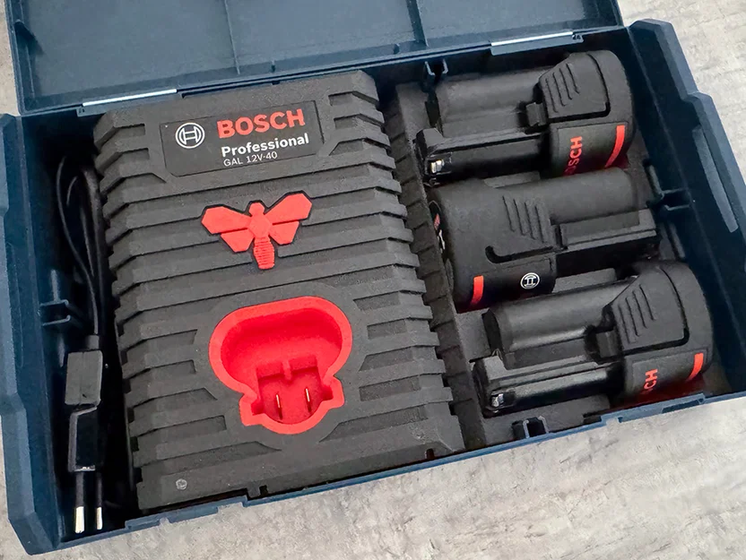 Bosch GAL 12V-40 trong L-Boxx Mini – Battery insert có 3 contact pins - Image 2