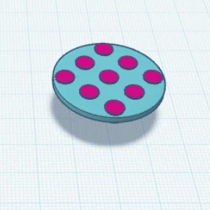 Miếng lót ly Dip 'n Dots dễ thương in 3D trang trí bàn làm việc