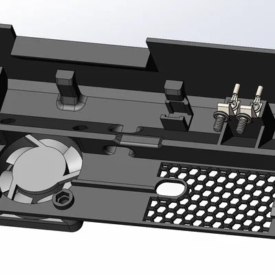 Nắp Buddy Box Prusa XL có quạt, dùng spring contacts, không cần đi dây vào máy