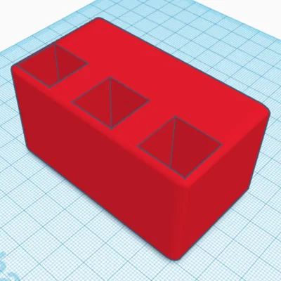Giá treo bàn chải đánh rỉ sét 3 ngăn - Phụ kiện in 3D tiện ích