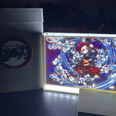 Mô hình tranh đèn Lithophane Tanjiro - Demon Slayer (In 3D chi tiết)