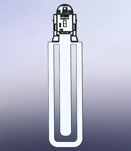 Mẫu in 3D đánh dấu trang sách hình robot R2-D2 từ Star Wars - Image 1