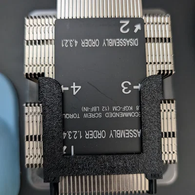 Ngàm gắn quạt 60mm cho heatsink thụ động Supermicro SNK-P0068PS 2U