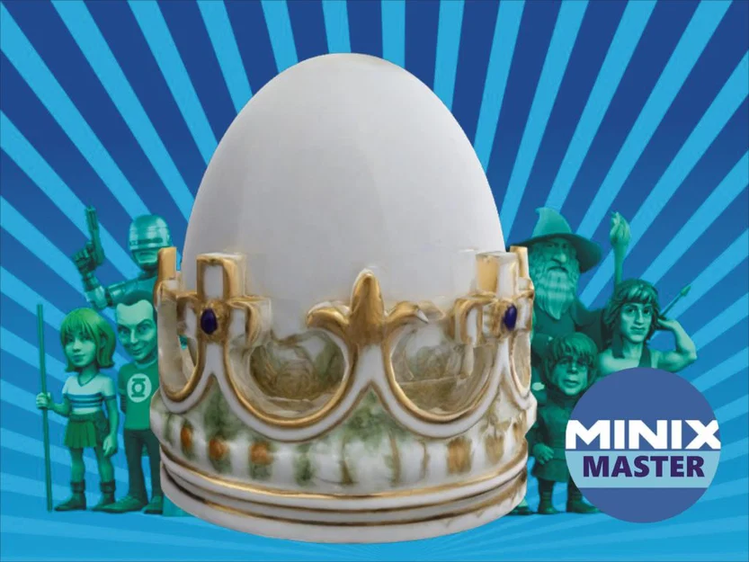 Đế giữ trứng hình vương miện hoàng gia (Royal Crown Egg Cup) 3D - Image 1