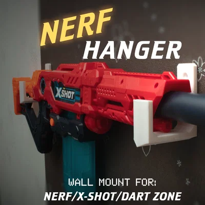 Giá treo tường súng Nerf, X-Shot và Dart Zone - Phụ kiện 3D đẹp mắt