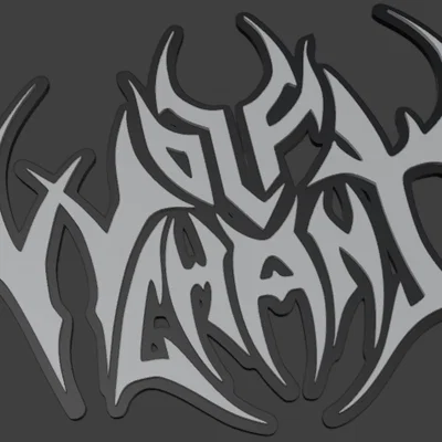 Mô hình logo ban nhạc Wolfchant in 3D cực ngầu