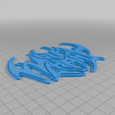 Mô hình logo ban nhạc Wolfchant in 3D cực ngầu