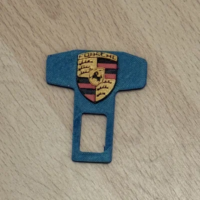 Phụ kiện chốt dây an toàn in 3D logo Porsche cá tính