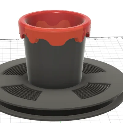 Hộp Đựng Bút Xô Sơn (Paint Bucket) - Đồ Trang Trí Decor 3D Độc Đáo