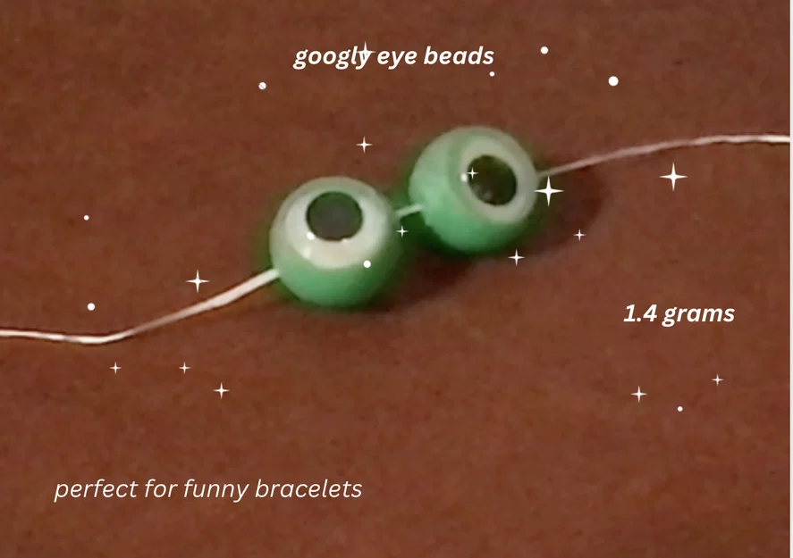Hạt xỏ dây giày hình con mắt (Googly Eye Bead) siêu dễ thương - Image 3
