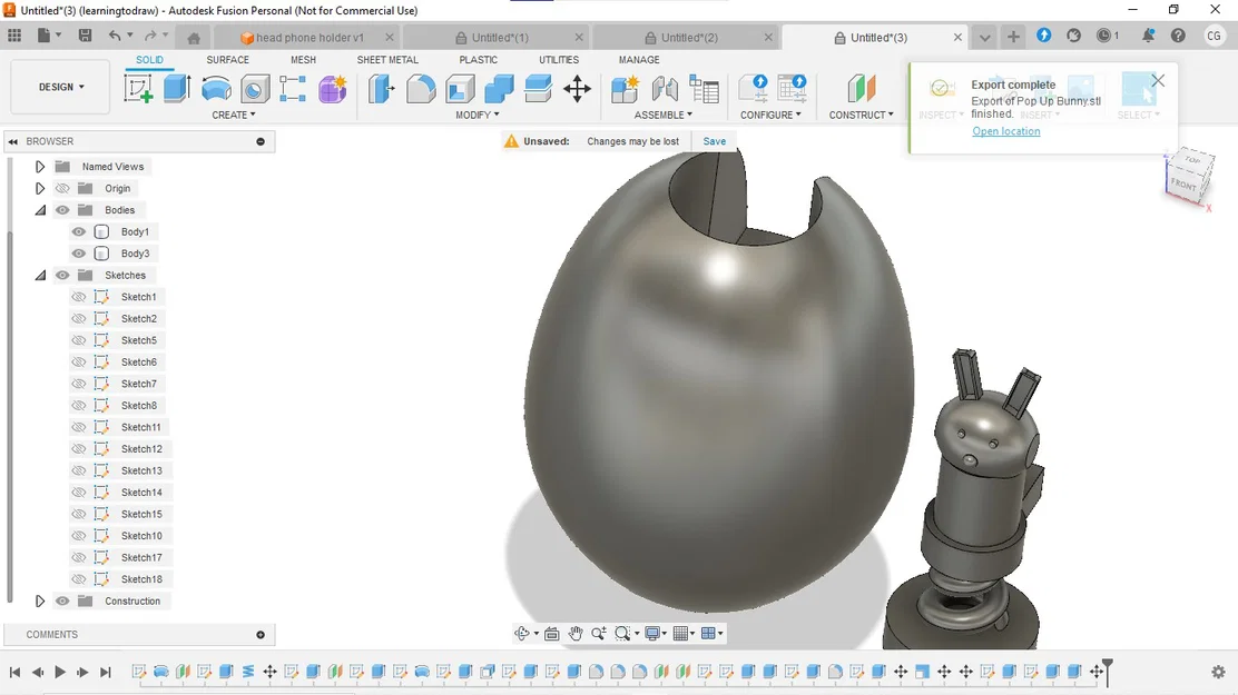 Mô hình quả trứng chú thỏ lò xo Pop up bunny egg in 3D - Image 1
