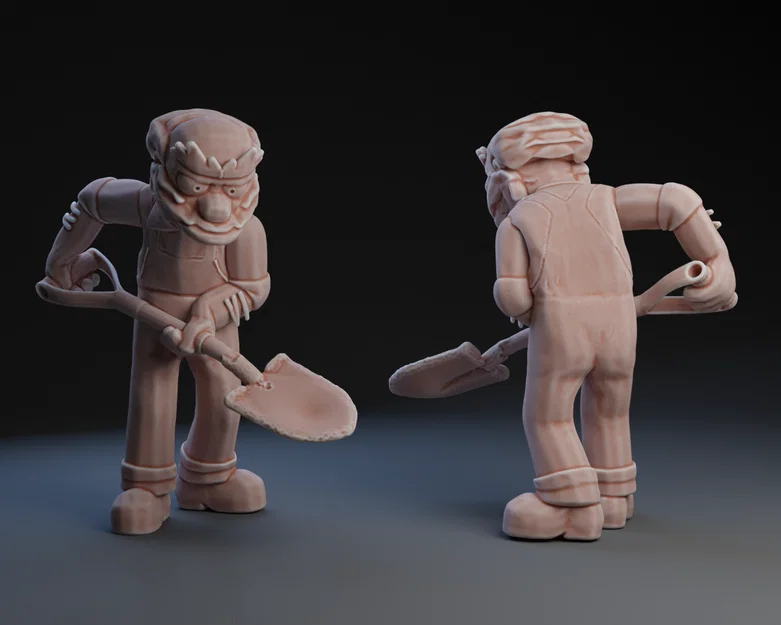 Mô hình 3D nhân vật Grounds Keeper Willie trong The Simpsons - Image 1