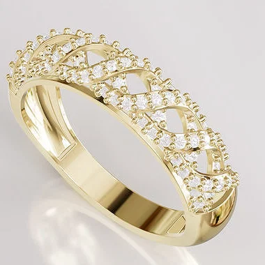 Ring Halfcut Design 3D – Mẫu nhẫn STL chi tiết