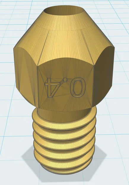 Mô hình 3D đầu phun máy in 0.4mm (Nozzle) chi tiết - Image 1