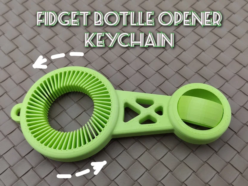 Dụng cụ mở nắp chai PET - Spinner Fidget (móc khóa) - Image 1