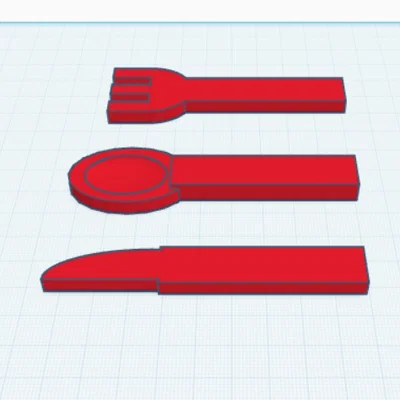 Bộ Thìa Nĩa Dao (Eating Utensils) In 3D Độc Đáo Cho Mọi Nhà