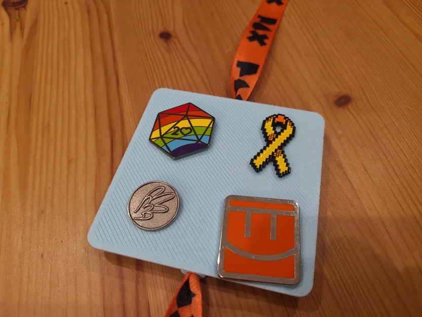 Thẻ flair/pinback cho dây đeo (lanyard): Thêm chỗ gắn pin! - Image 1