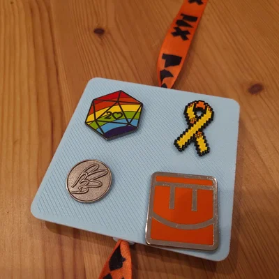 Thẻ flair/pinback cho dây đeo (lanyard): Thêm chỗ gắn pin!