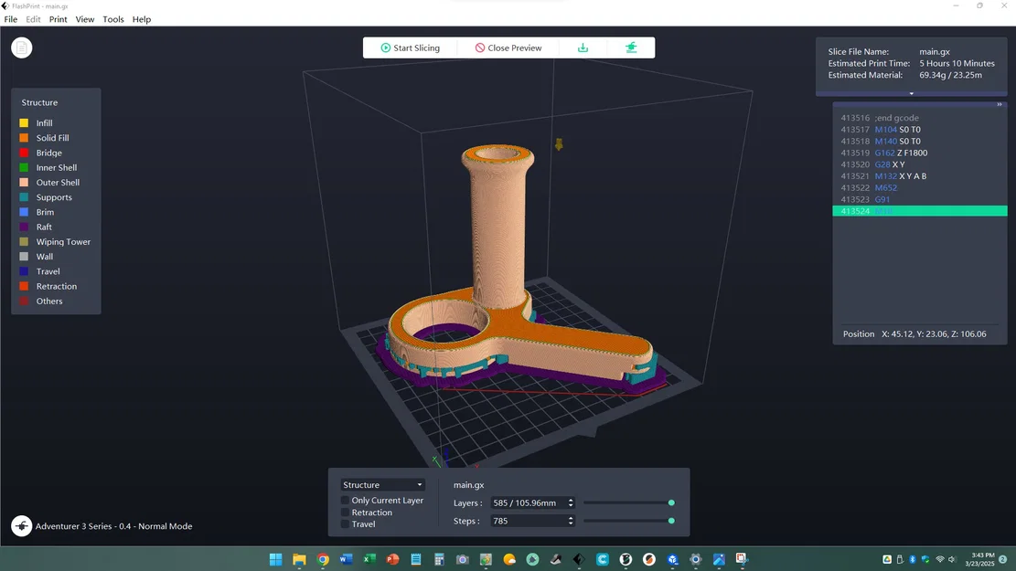 Giá đỡ cuộn filament cho Flashforge Adventurer 3 (Spool Holder) - Image 9