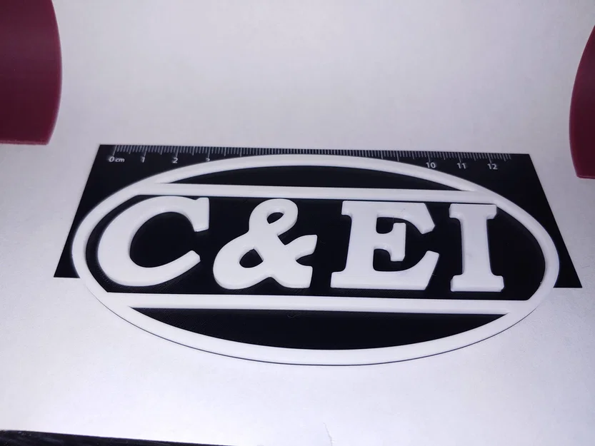 Bảng logo đường sắt Chicago and Eastern Illinois (C&EI) 3D - Image 1
