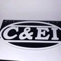 Bảng logo đường sắt Chicago and Eastern Illinois (C&EI) 3D - Thumbnail 1