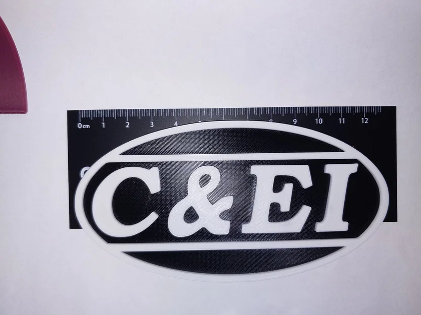 Bảng logo đường sắt Chicago and Eastern Illinois (C&EI) 3D - Image 2