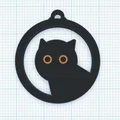 Mặt dây chuyền hình mèo dễ thương (Cat Pendant) để in 3D - Thumbnail 1