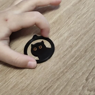 Mặt dây chuyền hình mèo dễ thương (Cat Pendant) để in 3D