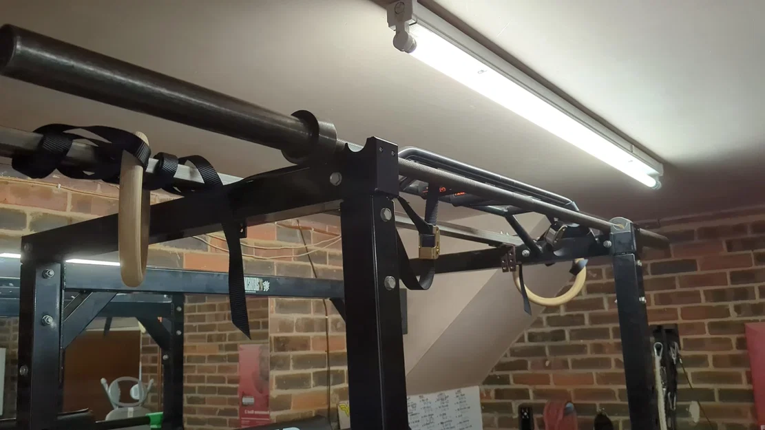 Giá giữ barbell gắn Squat Rack (ống hộp 60mm) - Squat Rack Barbell Holder Storage - Image 1
