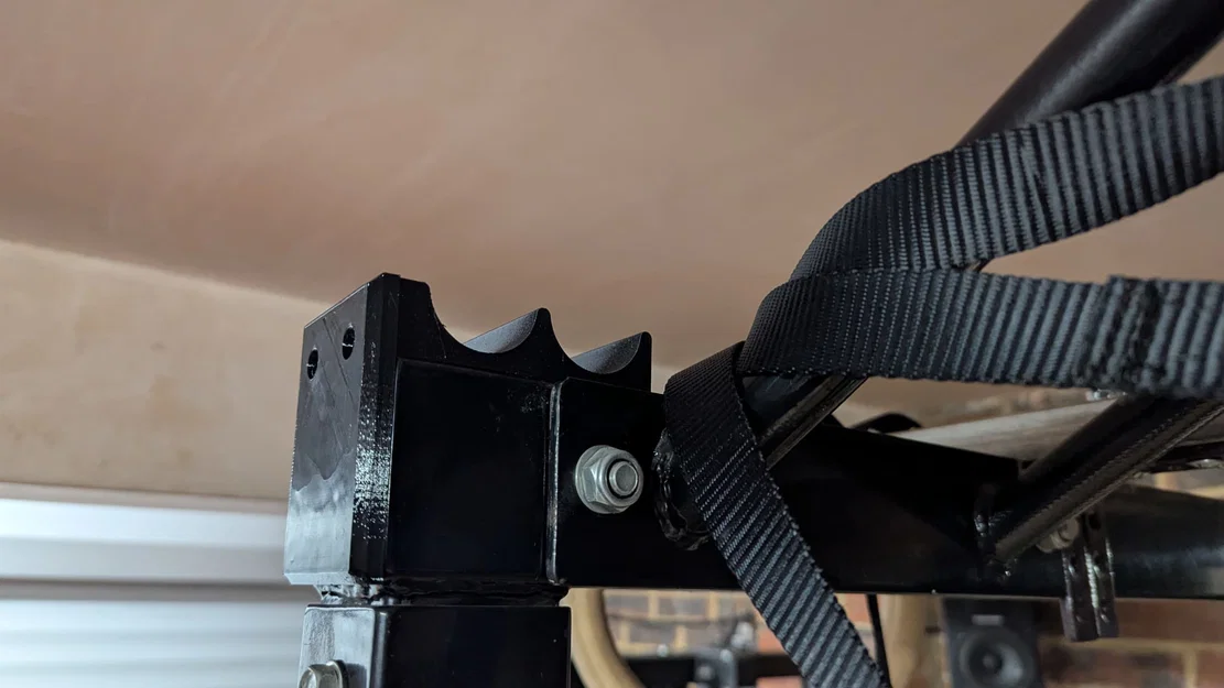 Giá giữ barbell gắn Squat Rack (ống hộp 60mm) - Squat Rack Barbell Holder Storage - Image 2