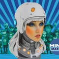 Mô hình 3D tượng bán thân nữ phi hành gia vũ trụ độc đáo - Thumbnail 1