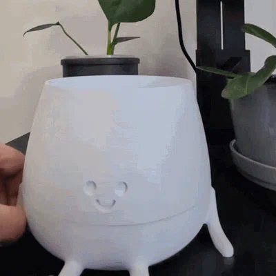 Chậu cây 3D Happy Pot có khay hứng nước - Thiết kế 2 phần tiện dụng