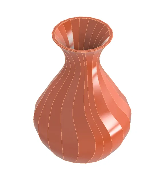 Mẫu lọ hoa trang trí 3D nhỏ gọn cao 120mm - Image 1