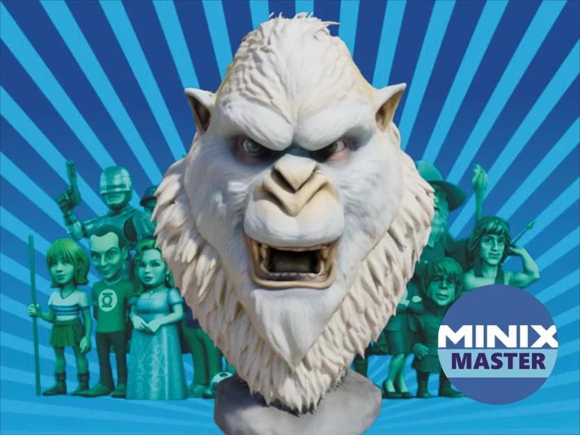 Mô hình tượng bán thân quái vật tuyết Yeti (Bust of the Yeti) in 3D - Image 1