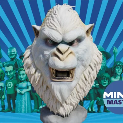 Mô hình tượng bán thân quái vật tuyết Yeti (Bust of the Yeti) in 3D