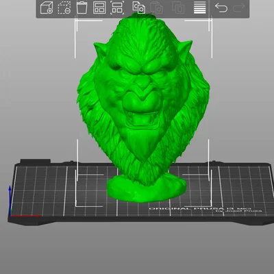 Mô hình tượng bán thân quái vật tuyết Yeti (Bust of the Yeti) in 3D