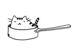Mô hình 3D chú mèo nhỏ trong chảo (Stupid Little Cat) trang trí - Image 1