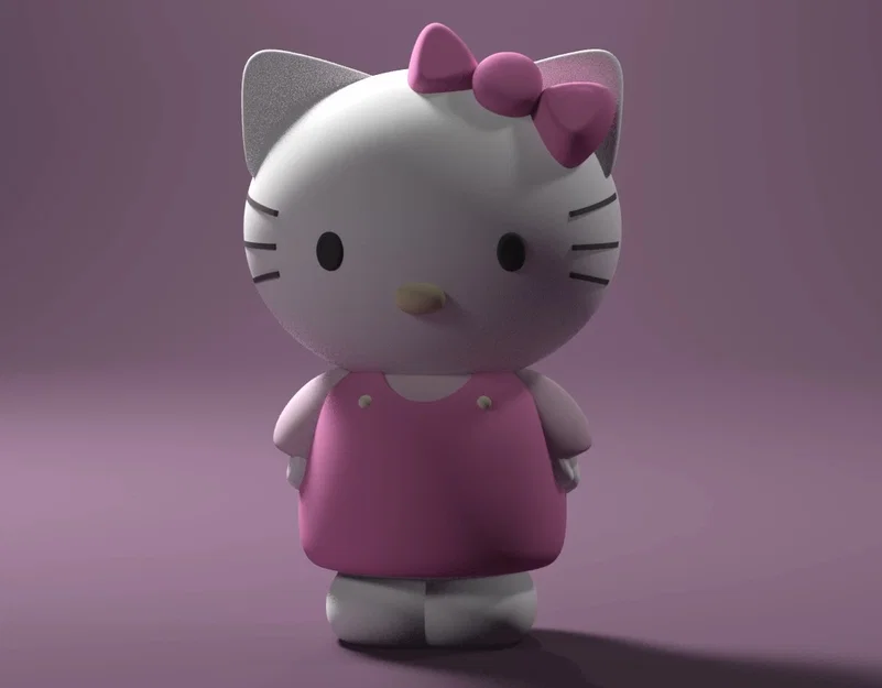 Mô hình 3D Hello Kitty dễ thương, in ấn đơn giản cho mọi người - Image 1