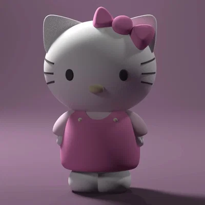 Mô hình 3D Hello Kitty dễ thương, in ấn đơn giản cho mọi người