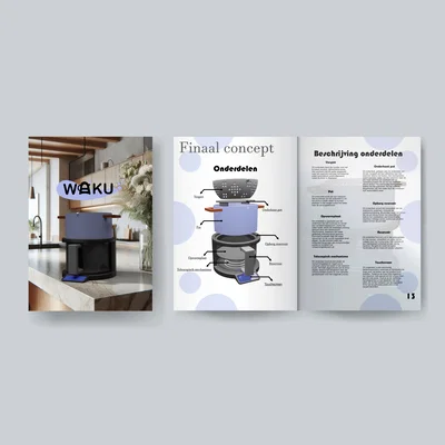 Waku - Mô hình 3D ấm đun nước thông minh tích hợp tính năng nấu mì