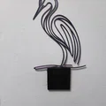 Tranh treo tường nghệ thuật hình chim diệc in 3D tối giản - Thumbnail 4