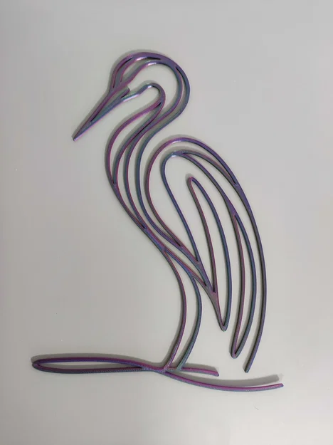 Tranh treo tường nghệ thuật hình chim diệc in 3D tối giản - Image 6