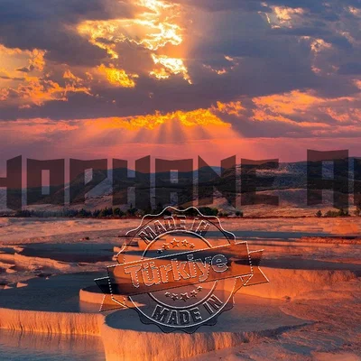 Mẫu in 3D Lithophane phong cảnh kỳ quan Pamukkale Travertenleri